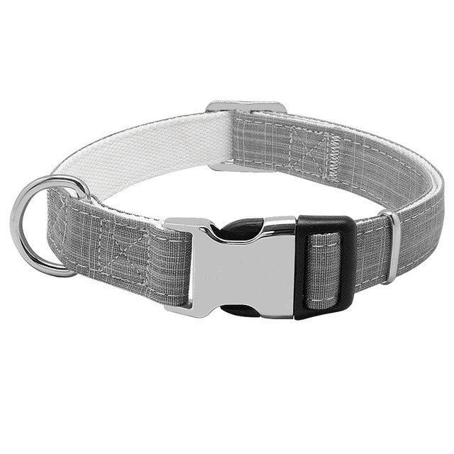 JMT-741578 Customizable Engraved Anti-Lost Dog Collar with Adjustable Alloy Lock for Medium to Large Breeds