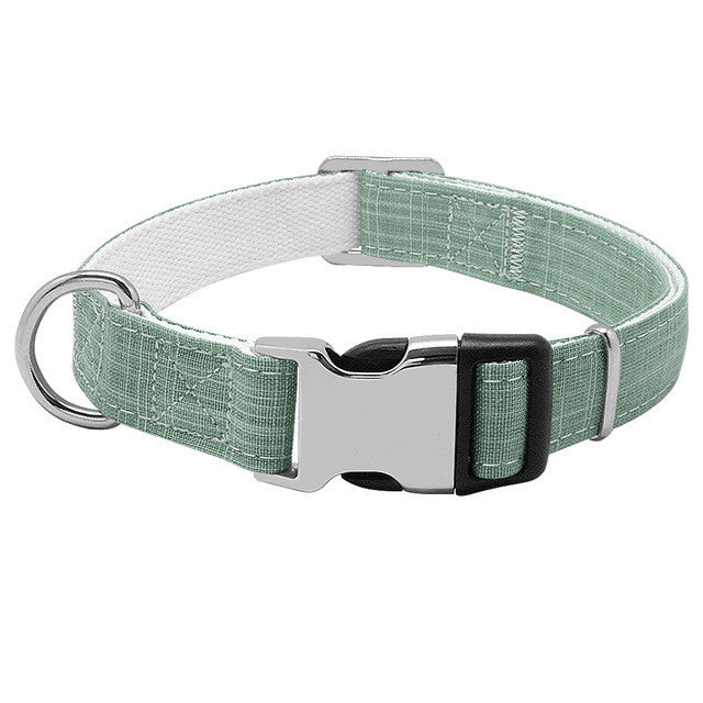 JMT-741578 Customizable Engraved Anti-Lost Dog Collar with Adjustable Alloy Lock for Medium to Large Breeds