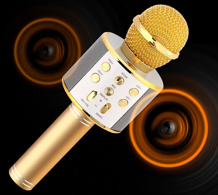 JMT-741578 Portable Bluetooth Wireless Microphone for Music Playback and Karaoke at Home