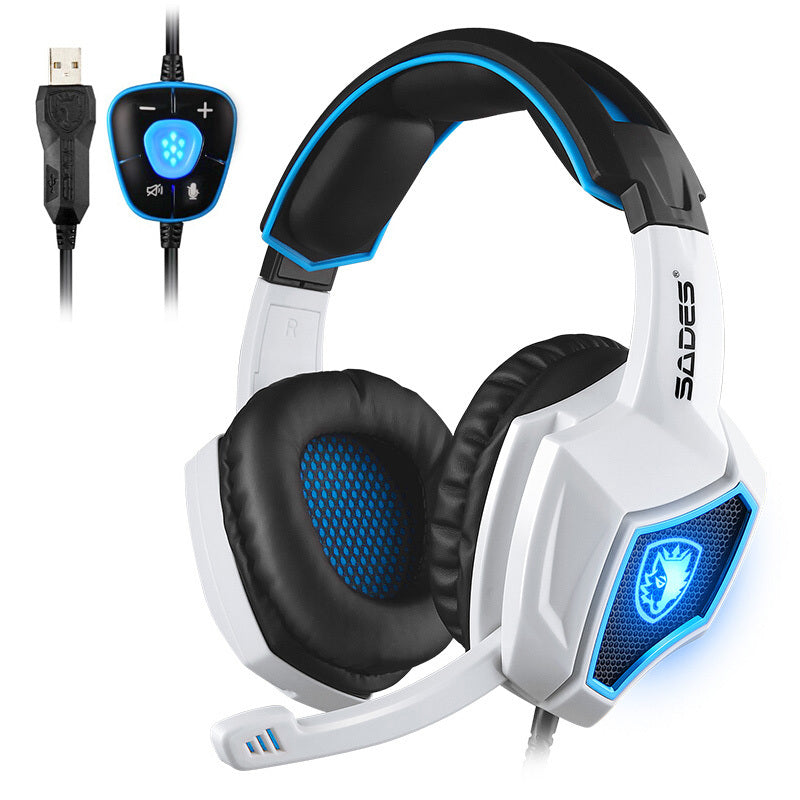 JMT-741898 7.1 Virtual Surround Sound Gaming Headset with Reflective Microphone