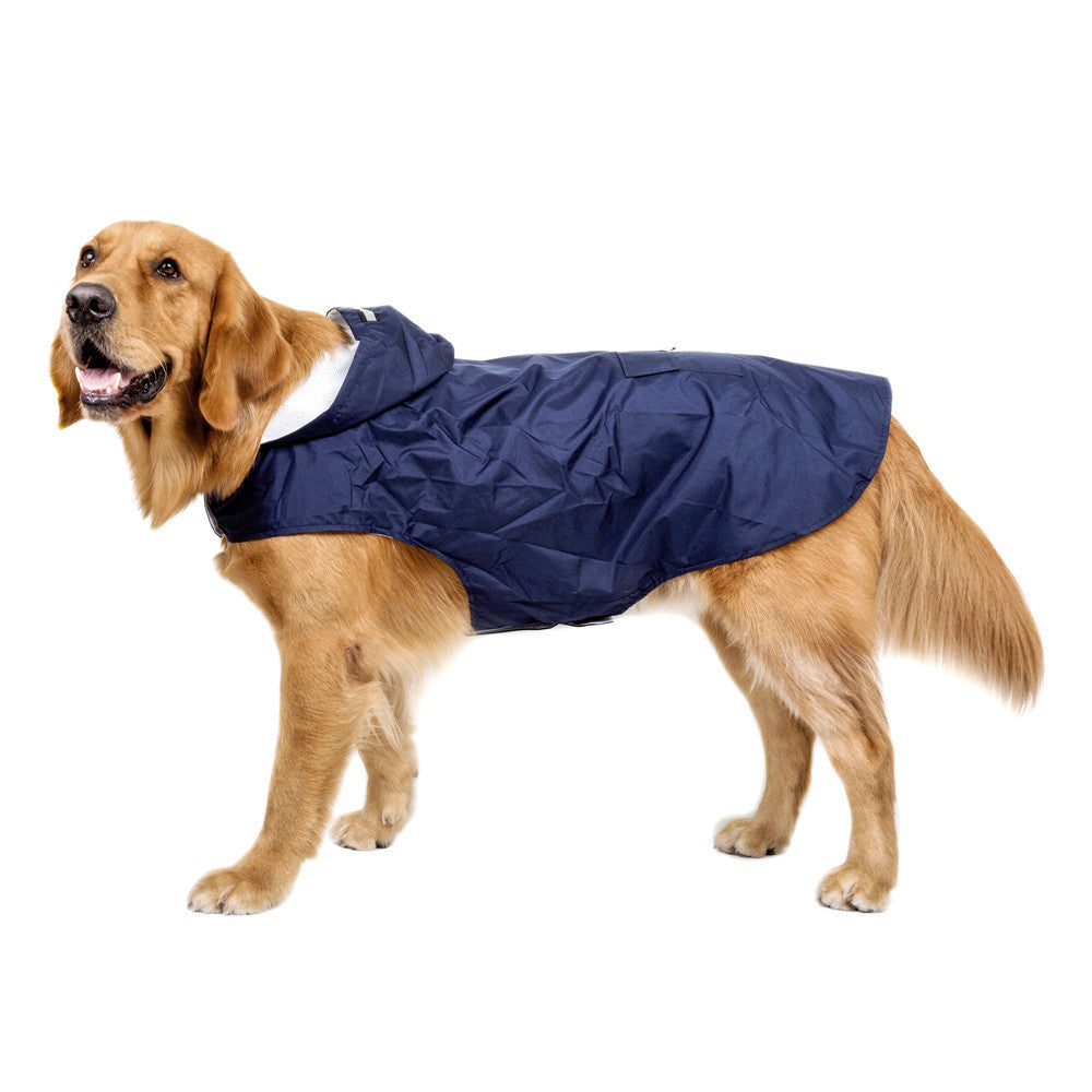 JMT-742026 Reflective Waterproof Pet Raincoat Poncho for Large Dogs - Spring and Autumn Styles, Available in 3XL-6XL