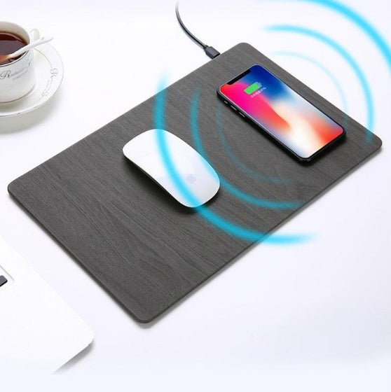 JMT-742090 Aluminum Alloy Wireless Charger Mouse Pad with Non-Slip Base and Safety Features