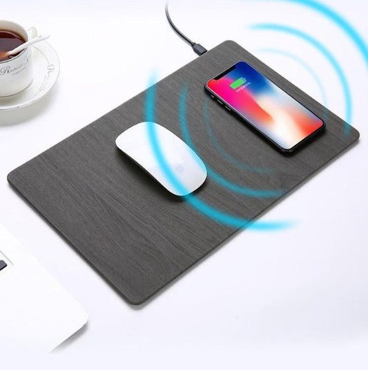 JMT-742090 Aluminum Alloy Wireless Charger Mouse Pad with Non-Slip Base and Safety Features