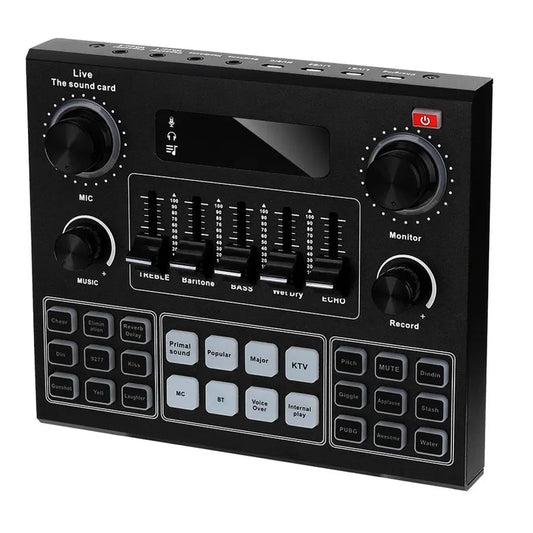 JMT-742218 V9 Sound Card Audio Interface for Live Streaming and Podcasting on Phone and PC