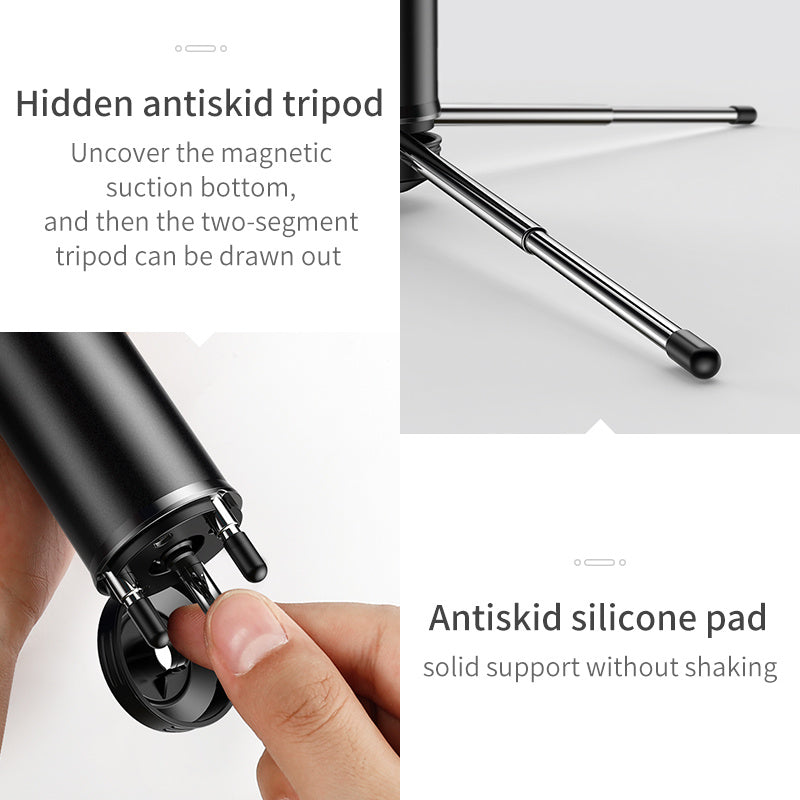 JMT-742410 Adjustable Bluetooth Selfie Stick Tripod for iPhone Models - Aluminum Alloy Construction