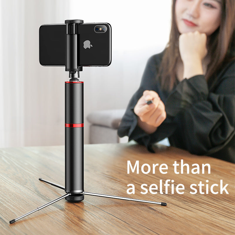 JMT-742410 Adjustable Bluetooth Selfie Stick Tripod for iPhone Models - Aluminum Alloy Construction