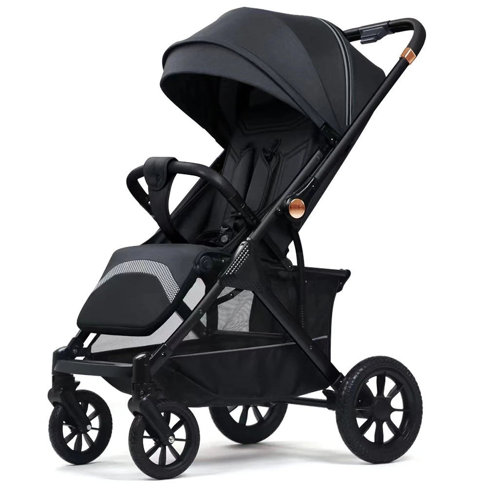 JMT-742410 Luxurious 3-in-1 Foldable Baby Travel Stroller with Adjustable Canopy and Comfortable Seat