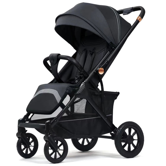 JMT-742410 Luxurious 3-in-1 Foldable Baby Travel Stroller with Adjustable Canopy and Comfortable Seat