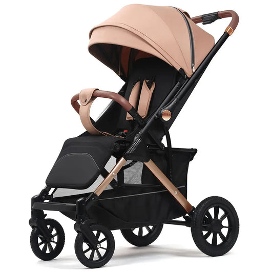JMT-742410 Luxurious 3-in-1 Foldable Baby Travel Stroller with Adjustable Canopy and Comfortable Seat