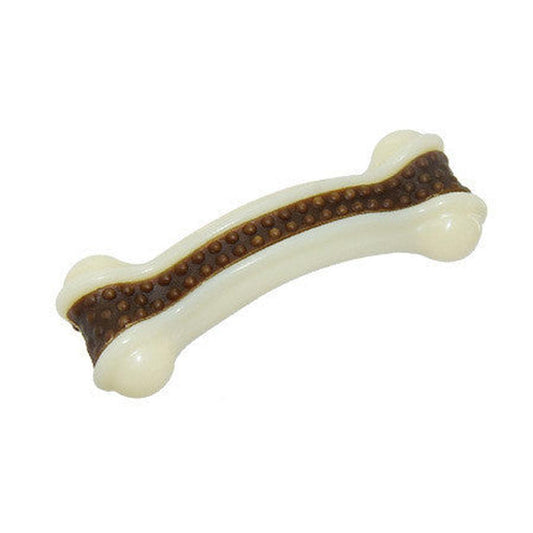 JMT-742538 Durable Cowhide and Nylon PU Bone Toy for All Dog Sizes