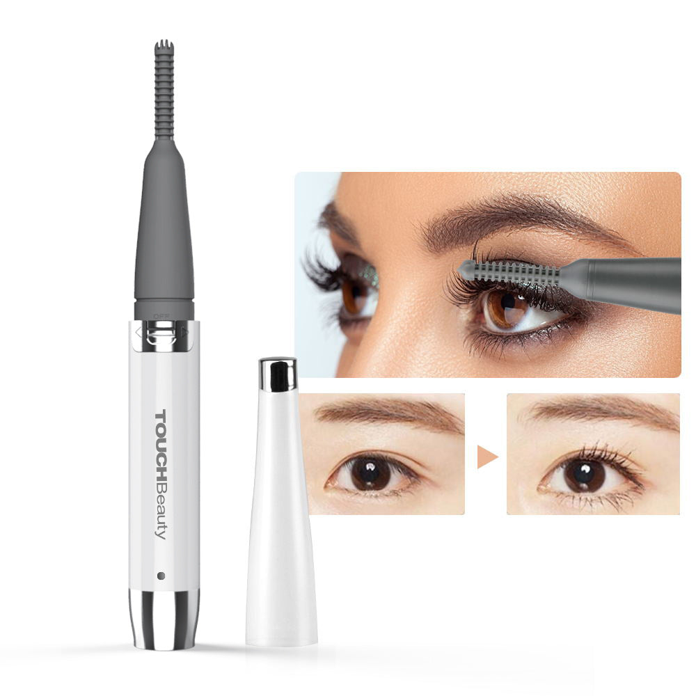 JMT-742538 Electric Heated Eyelash Curler with USB Charging, 360° Rotating Design, White