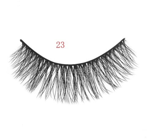 JMT-742666 Natural 3D Mink Eyelashes - 3 Pairs of Handcrafted Long False Lashes with Cotton Stems