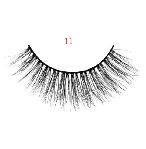 JMT-742666 Natural 3D Mink Eyelashes - 3 Pairs of Handcrafted Long False Lashes with Cotton Stems