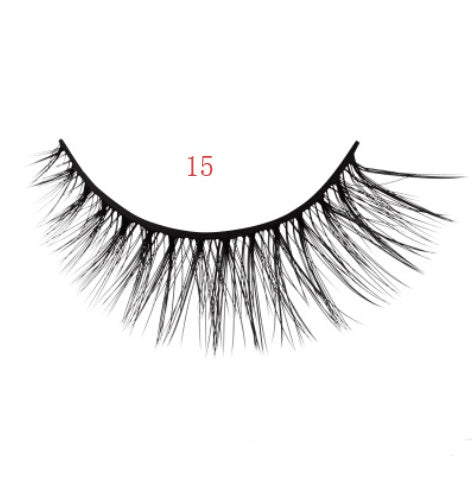 JMT-742666 Natural 3D Mink Eyelashes - 3 Pairs of Handcrafted Long False Lashes with Cotton Stems