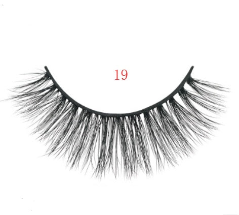 JMT-742666 Natural 3D Mink Eyelashes - 3 Pairs of Handcrafted Long False Lashes with Cotton Stems