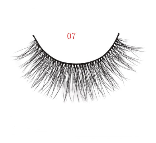 JMT-742666 Natural 3D Mink Eyelashes - 3 Pairs of Handcrafted Long False Lashes with Cotton Stems