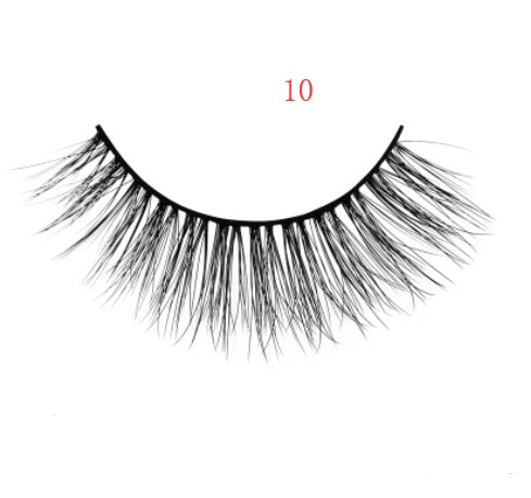 JMT-742666 Natural 3D Mink Eyelashes - 3 Pairs of Handcrafted Long False Lashes with Cotton Stems