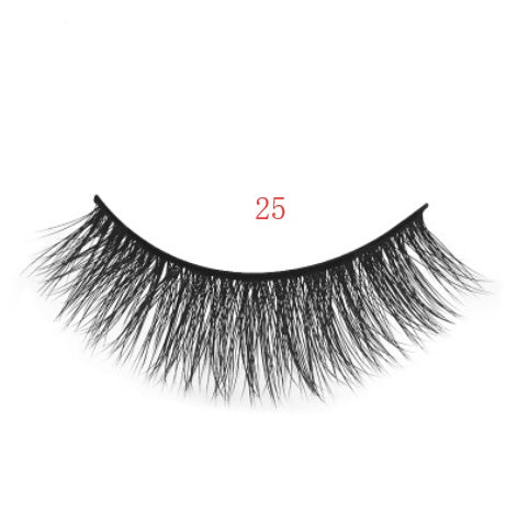 JMT-742666 Natural 3D Mink Eyelashes - 3 Pairs of Handcrafted Long False Lashes with Cotton Stems