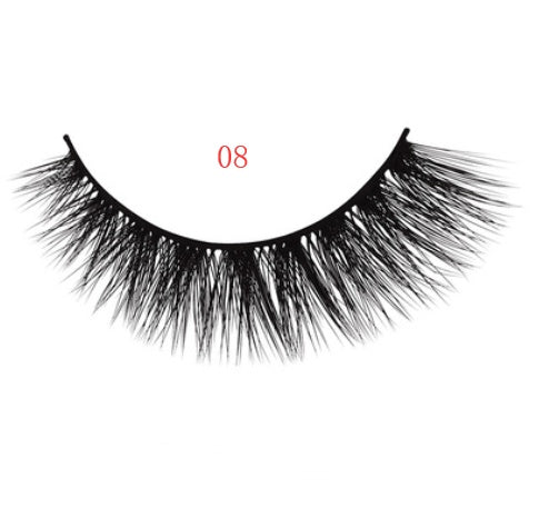 JMT-742666 Natural 3D Mink Eyelashes - 3 Pairs of Handcrafted Long False Lashes with Cotton Stems
