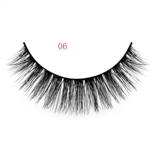 JMT-742666 Natural 3D Mink Eyelashes - 3 Pairs of Handcrafted Long False Lashes with Cotton Stems