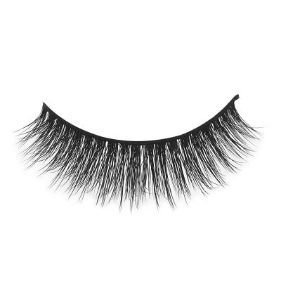 JMT-742666 Natural 3D Mink Eyelashes - 3 Pairs of Handcrafted Long False Lashes with Cotton Stems