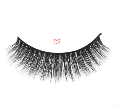 JMT-742666 Natural 3D Mink Eyelashes - 3 Pairs of Handcrafted Long False Lashes with Cotton Stems