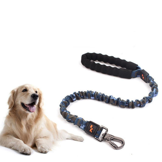 JMT-743050 Large Elastic Dog Leash in Camouflage Colors – Durable Nylon, Adjustable Length (80-185cm)