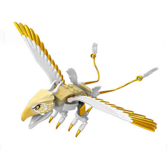 JMT-743370 Animal Building Blocks Set - Thunderbird, Snake, Spider, Rhino Puzzles for Kids (0-38 Pieces)