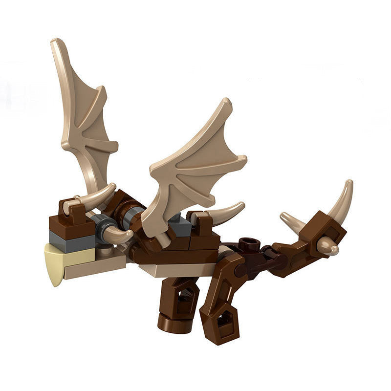 JMT-743370 Animal Building Blocks Set - Thunderbird, Snake, Spider, Rhino Puzzles for Kids (0-38 Pieces)