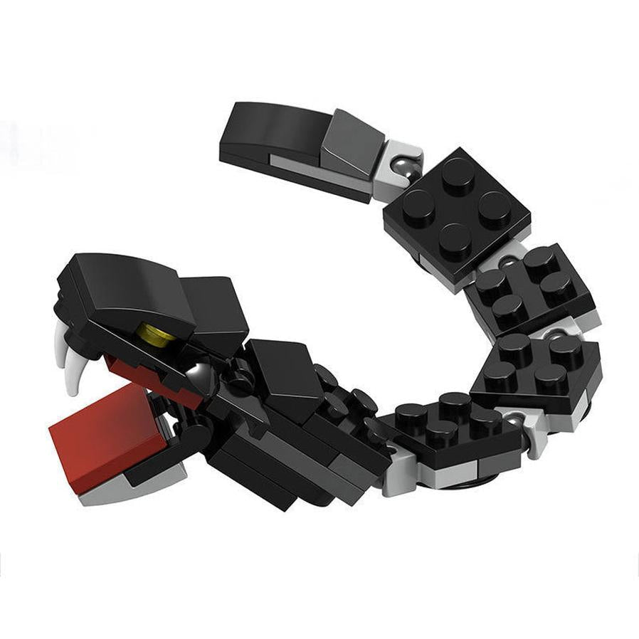 JMT-743370 Animal Building Blocks Set - Thunderbird, Snake, Spider, Rhino Puzzles for Kids (0-38 Pieces)