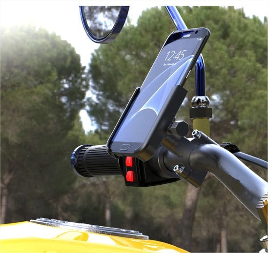 JMT-743562 Aluminum Alloy Bicycle Phone Holder with 360° Rotation for 4-7 Inch Devices