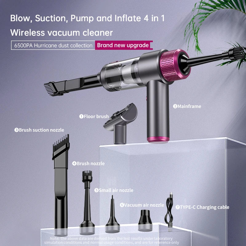 JMT-744010 Portable Cordless Handheld Vacuum Cleaner with 16000PA Suction Power for Home, Office, and Pet Cleaning