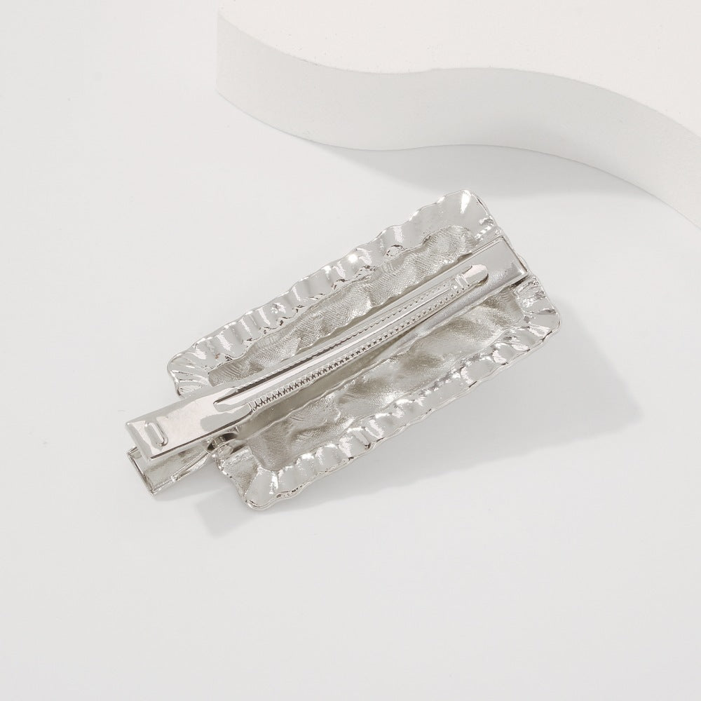 JMT-744074 Retro Square Duckbill Clip Hairpin - Creative Geometric Hair Accessory for Women