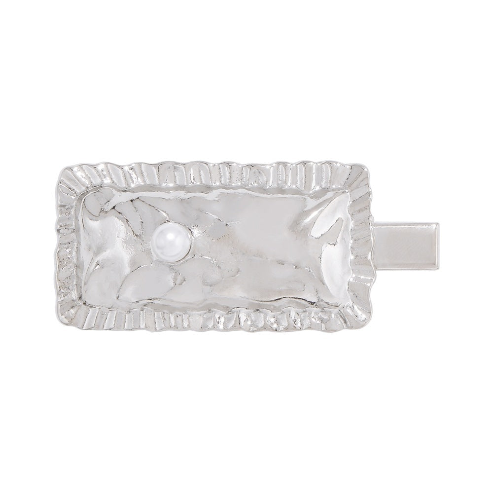 JMT-744074 Retro Square Duckbill Clip Hairpin - Creative Geometric Hair Accessory for Women