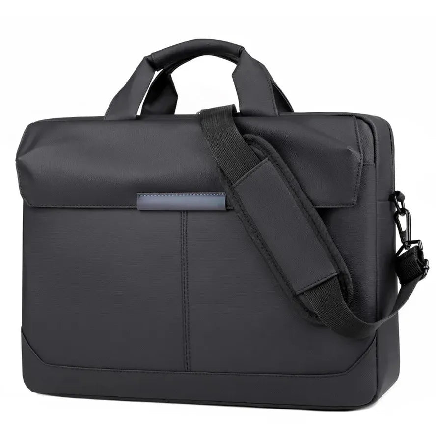 JMT-744202 Durable Waterproof PU Laptop Bag for 15.6 Inch Devices - Spacious Student Shoulder Briefcase