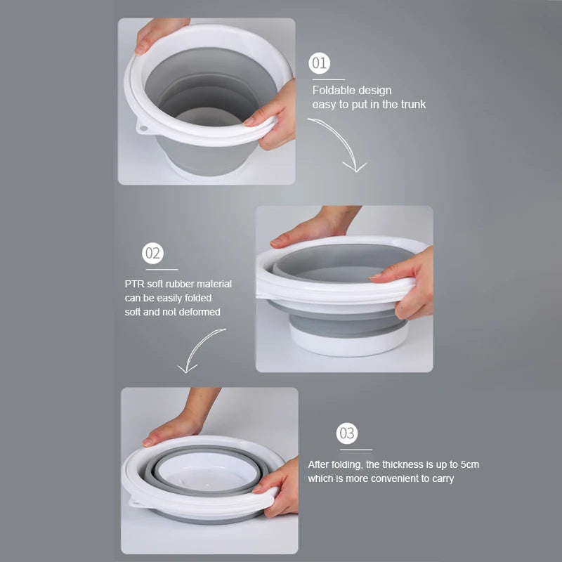 JMT-744330 Foldable Telescopic Portable Bucket for Car Washing and Outdoor Activities