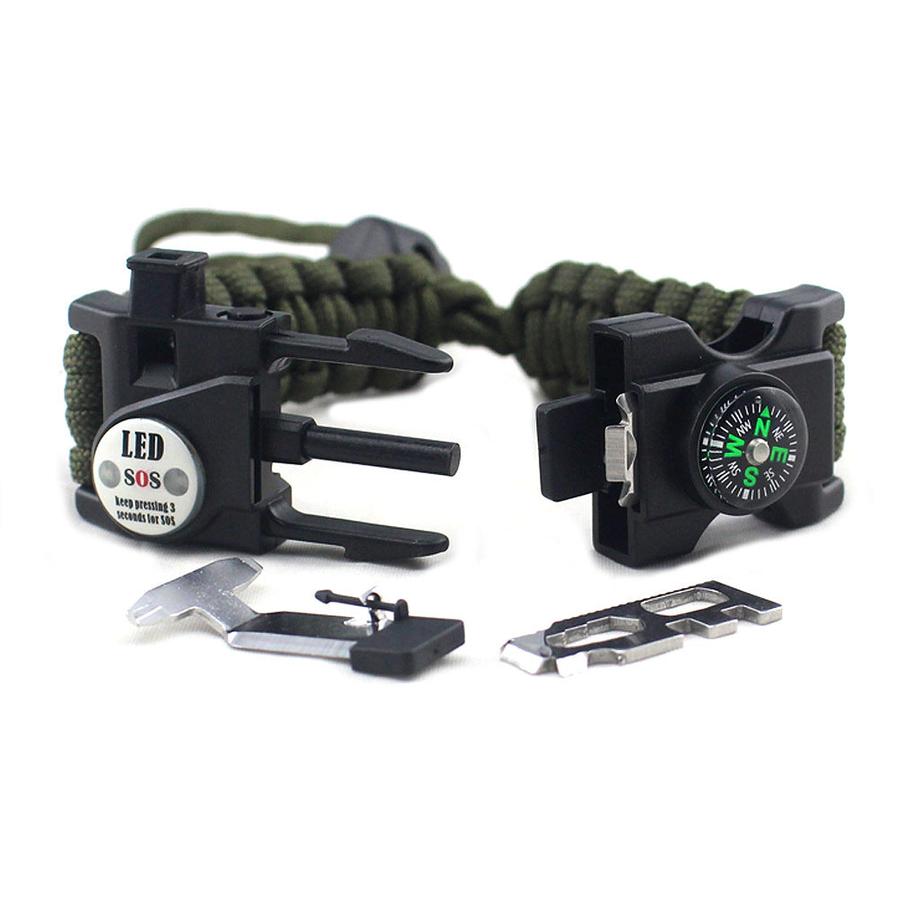JMT-744586 Durable Adjustable Parachute Cord Survival Bracelet for Outdoor Adventures