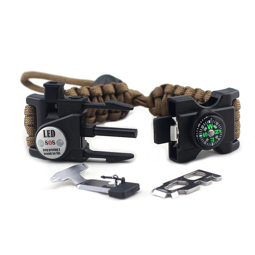 JMT-744586 Durable Adjustable Parachute Cord Survival Bracelet for Outdoor Adventures