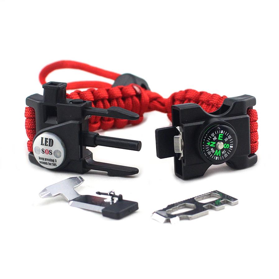 JMT-744586 Durable Adjustable Parachute Cord Survival Bracelet for Outdoor Adventures