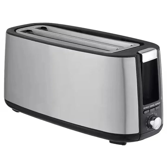 JMT-744650 1400W Long Slot Retro Toaster - Fits Anywhere, 2 Slice Bread Toaster