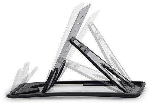 JMT-744714 Universal Black Card Phone Holder for Desktop Use - Adjustable Lazy Bracket, Compact Design 8.5CM x 5CM