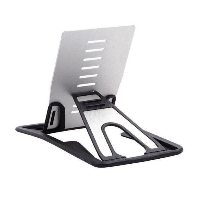 JMT-744714 Universal Black Card Phone Holder for Desktop Use - Adjustable Lazy Bracket, Compact Design 8.5CM x 5CM