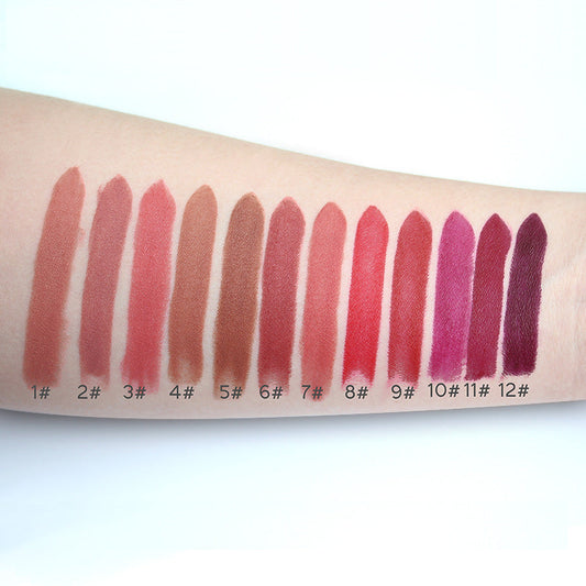 JMT-744970 Long Lasting Velvet Lipstick - Fade-Resistant Color #01 to #12