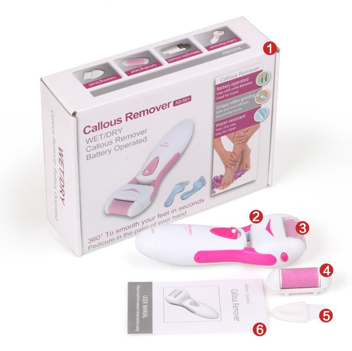 JMT-745098 Portable Electric Callous Remover for Feet and Heels with Extra Grinding Roller Replacement