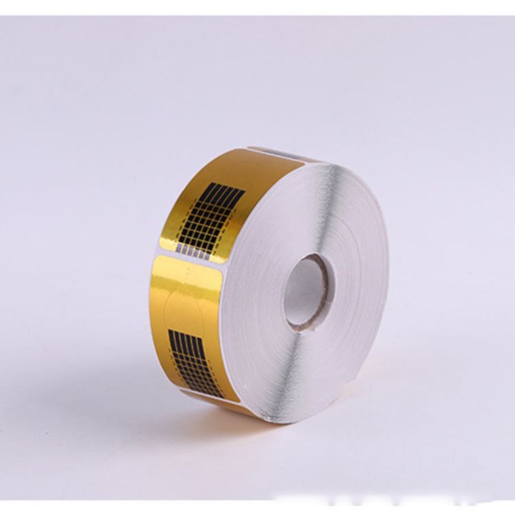 JMT-745162 Golden French Nail Form Tips - 50/100pcs Horseshoe & Rectangle Nail Extension Art Tools