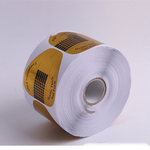 JMT-745162 Golden French Nail Form Tips - 50/100pcs Horseshoe & Rectangle Nail Extension Art Tools