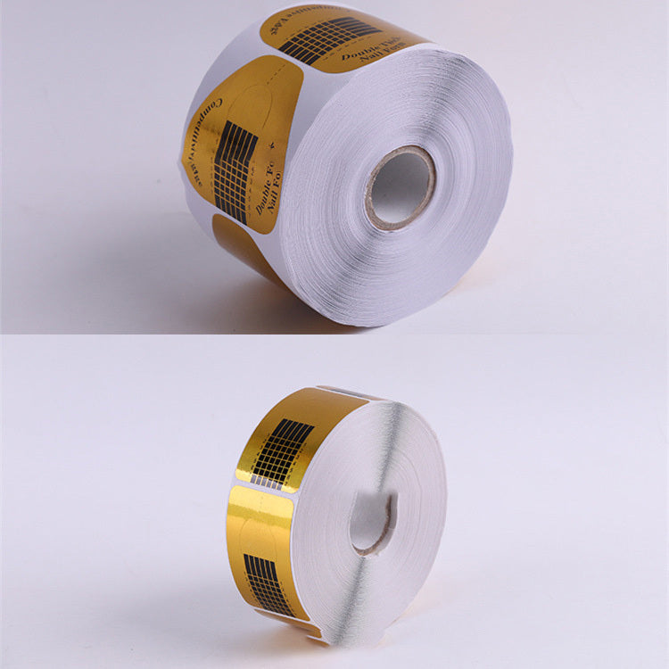 JMT-745162 Golden French Nail Form Tips - 50/100pcs Horseshoe & Rectangle Nail Extension Art Tools