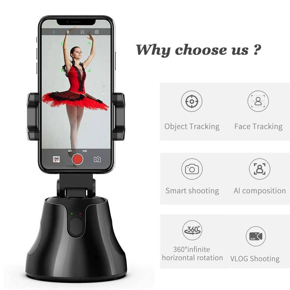 JMT-745866 360° Intelligent Follow-Up PTZ Camera Mount for Mobile Devices and Accessories