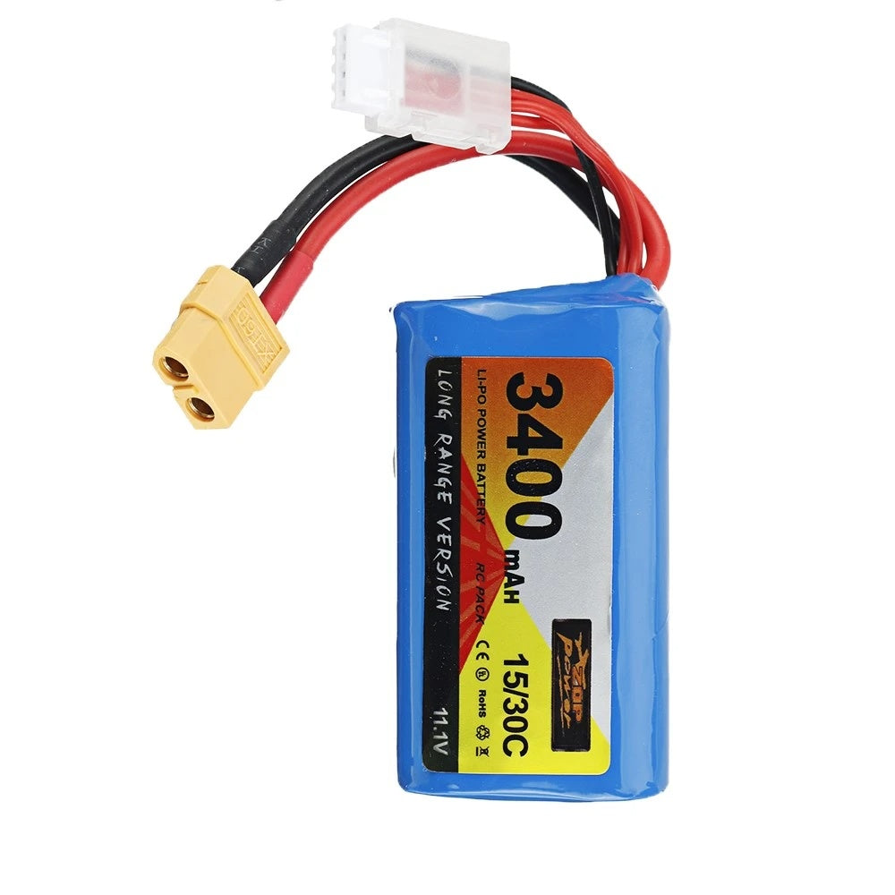 JMT-746186 Lithium Ion 3400mAh 11.1V Battery for XT60 FPV Racing Drones, 205g