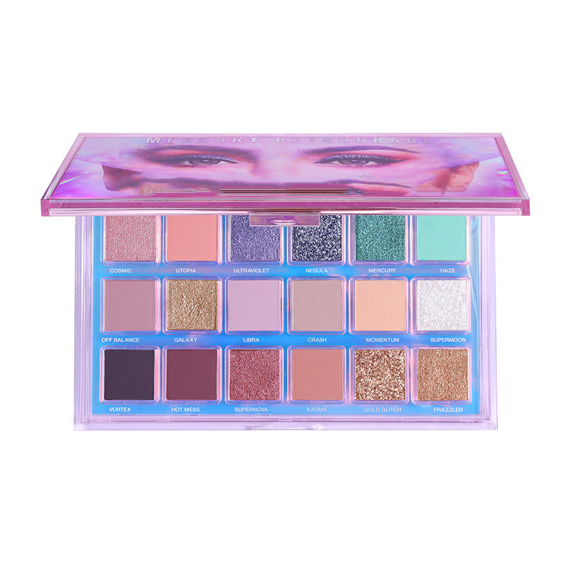JMT-746250 Earth Tone Glitter and Matte Eyeshadow Palette - 18 Color Options